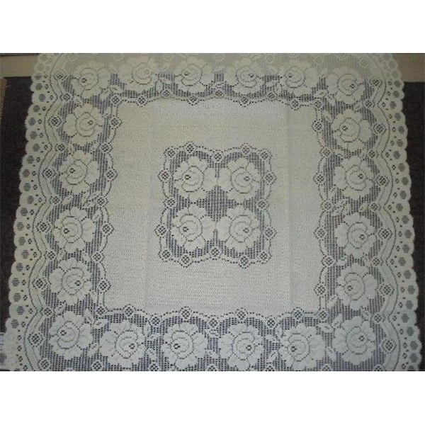 Tapestry Trading Tapestry Trading 652I2448 24 x 48 in. European Lace Table Topper; Ivory - 652I2448