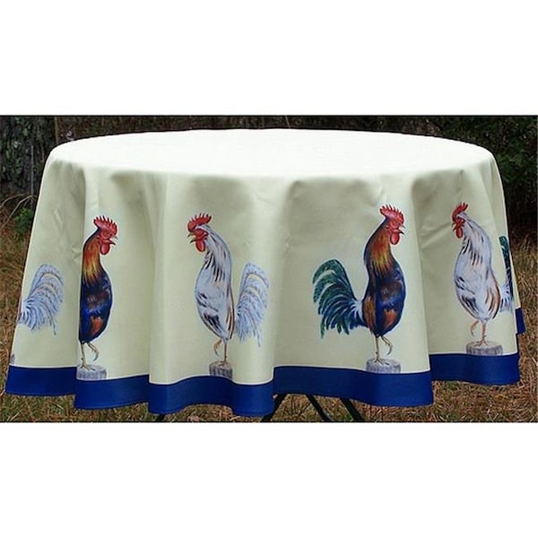 Betsy Drake Betsy Drake TR037 58 in. Rooster Round Table Cloth - TR037
