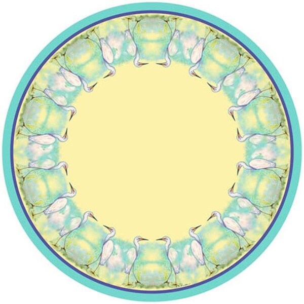 Betsy Drake Betsy Drake TR025 58 in. Egret Round Table Cloth - TR025