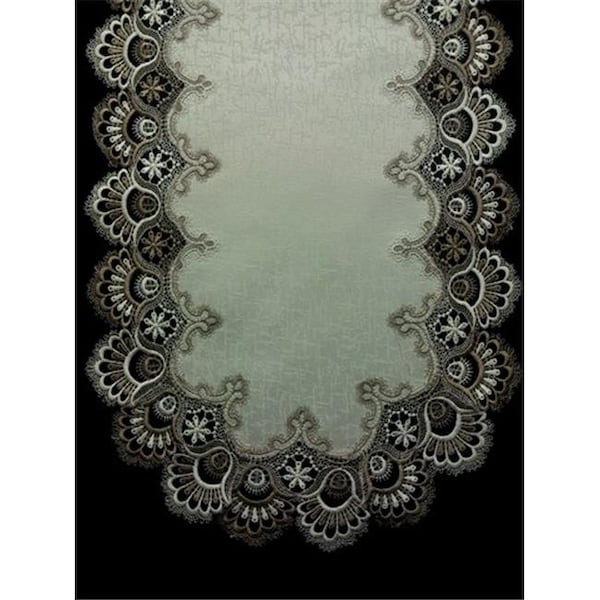 Sinobrite Sinobrite H8139-FF Cocoa Lace Round Doily; 24 in. - H8139/FF(024)