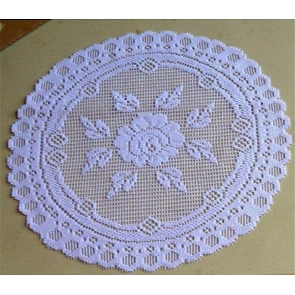 Tapestry Trading Tapestry Trading 6520W16 16 in. European Lace Doily; White - 6520W16