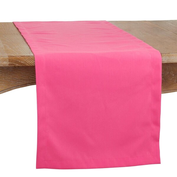 Saro 16 x 90 in. Casual Design Everyday Oblong Table Runner, Fuchsia - 321.FU1690B