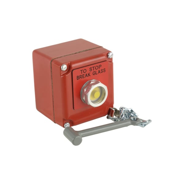 Estación de control completa Schneider Electric, Harmony 9001K, 10A, zinc, rojo, 1 botón de presión 1NO + 1NC INTERRUPTOR DE EMERGENCIA, NEMA 3 4 13 - 9001KYK117