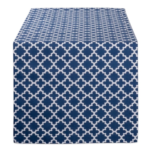 Fastfood 14 x 108 in. Nautical Blue Lattice Table Runner - FA2567345