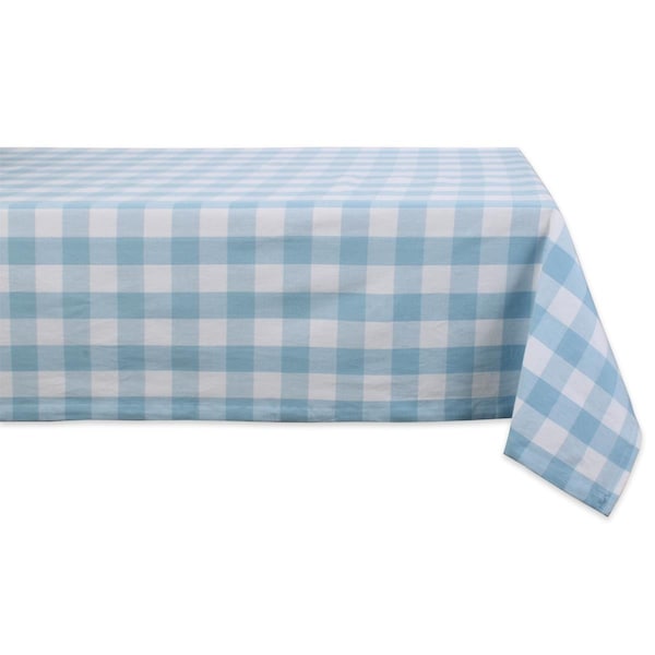 Fastfood 52 x 52 in. Light Blue Buffalo Check Tablecloth - FA2567638