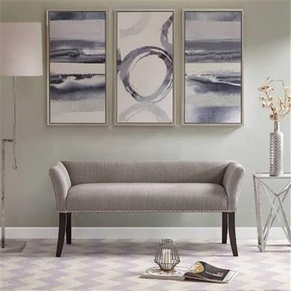 Madison Park Madison Park MP105-0471 Accent Bench; Grey - MP105-0471