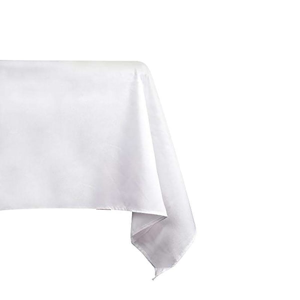 Smarty Had A Party 50" x 108" White Rectangular Linen-Like Tablecloths (12 Tablecloth), 12PK - 813272-CASE