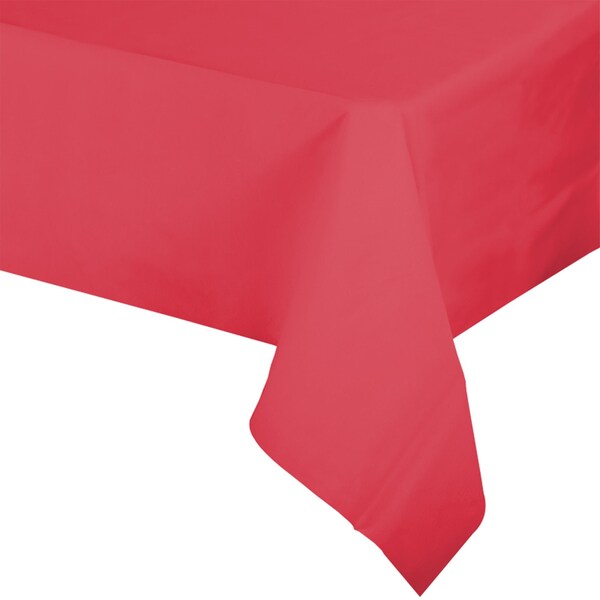 Smarty Had A Party 54 x 108 Red Rectangular Disposable Plastic Tablecloths 96 Tablecloths, 96PK - 813270-RD-CASE