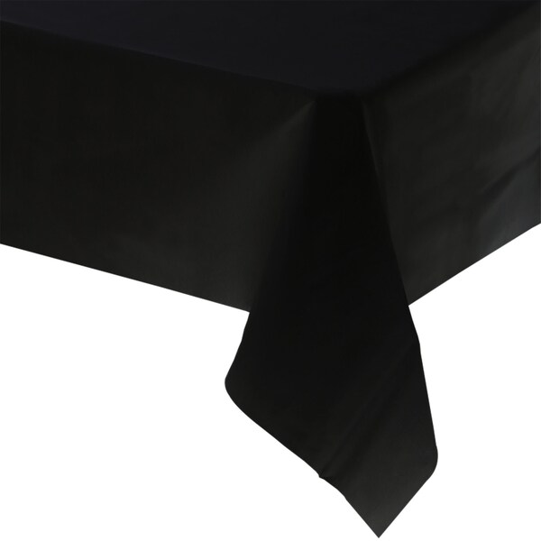 Smarty Had A Party 54 x 108 Black Rectangular Disposable Plastic Tablecloths 96 Tablecloths, 96PK - 813270-BK-CASE