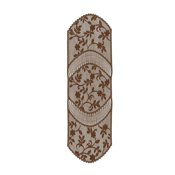 Heritage Lace Heritage Lace JM-1448ER Jasmine 14 x 48 in. Runner; Earth - JM-1448ER
