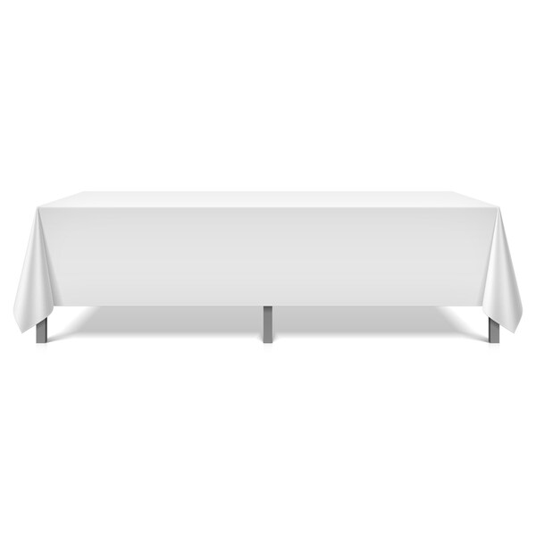 Monarch Brands Polyester Tablecloths - 52in x 114in, White, 24PK - TL-52X114-WHITE-CS