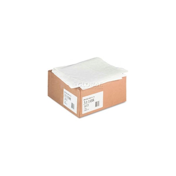 Tatco , Rectangular Tablecover, 54"W x 108"L, Paper w/Plastic Liner, White, 20/Carton - TCO31108