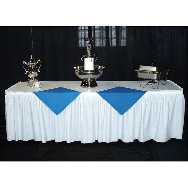 Gloriousgifts PKG. BLACK KWIK SKIRT WITH 30 inch X 72 inch WHITE COVER- 10 PER CASE - GL761209