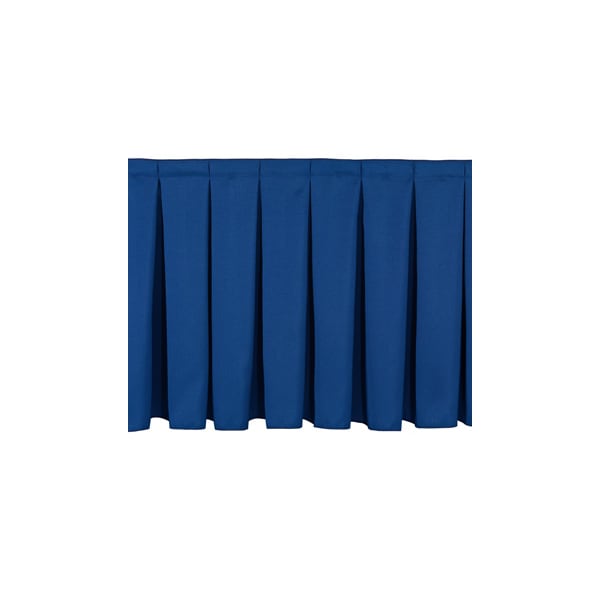 National Public Seating Stage Box Pleat Skirting, 32"H x 48"L, Blue - SB32-48-04
