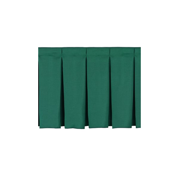 National Public Seating Stage Box Pleat Skirting, 32"H x 96"L, Green - SB32-96-06