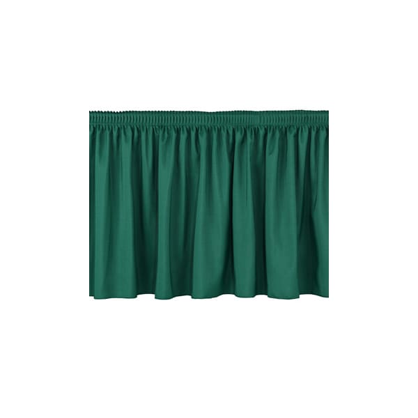 National Public Seating Stage Shirred Pleat Skirting, 32"H x 96"L, Green - SS32-96-06