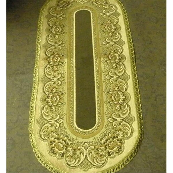 Fastfood 14 x 32 in. Begium Table Runner Verona, Beige - FA2570170