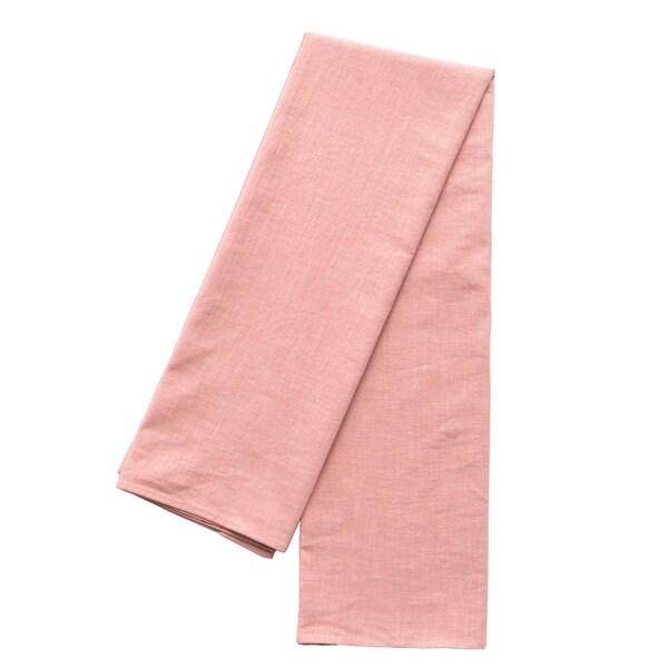 Deerlux 100% Pure Linen Washable Tablecloth Solid Color, 52 x 52 Square Pink - QI003989.5252.PK