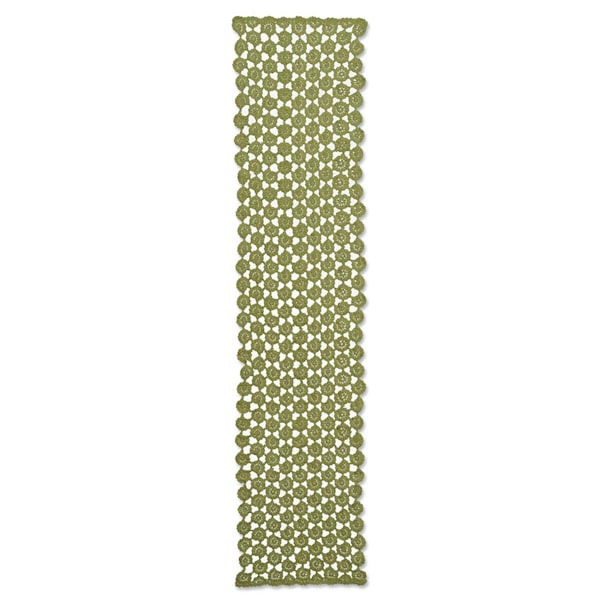 Gb Gifts Crochet Envy Pearl Table Runner - Fern - 14 x 60 in. - GB2968960