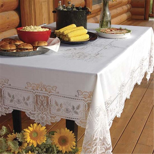 Heritage Lace Heritage Lace HL-70108RE 70 x 108 in. Heirloom Tablecloth - HL-70108RE
