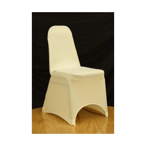 Atlas Commercial Products Spandex Banquet Chair Cover, Ivory - SP-BCC-02