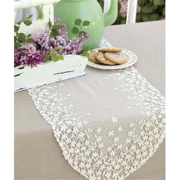 Heritage Lace 12 x 30 in. Blossom Runner - BL-1230W