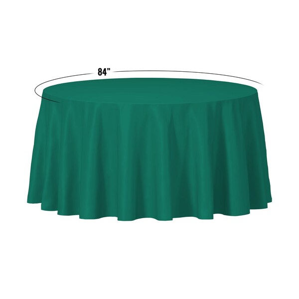 Smarty Had A Party 84 Hunter Green Round Disposable Plastic Tablecloths 96 Tablecloths, 96PK - 823270-HG-CASE