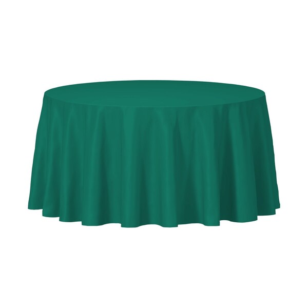 Smarty Had A Party 84 Hunter Green Round Disposable Plastic Tablecloths 96 Tablecloths, 96PK - 823270-HG-CASE