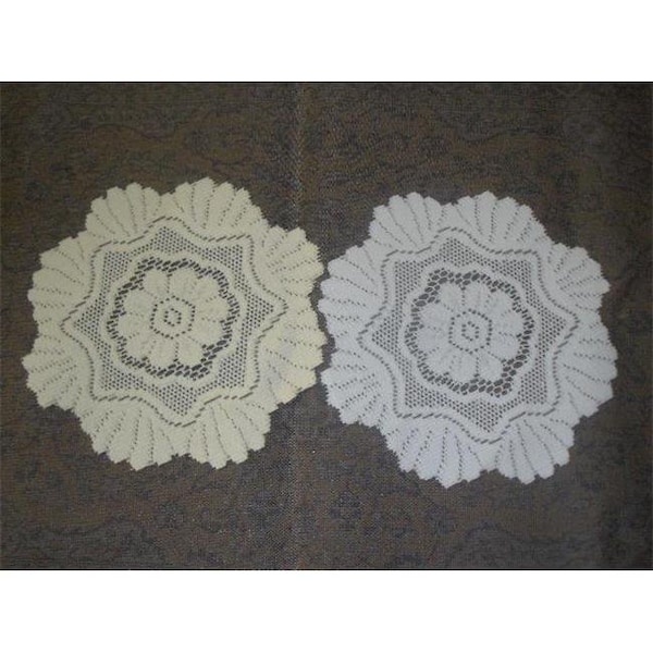 Tapestry Trading Tapestry Trading 558W8 8 in. European Lace Doily; White - 558W8