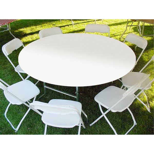 Gloriousgifts 60 Inch Round Packaged Kwik-Cover- Black- White Check, 25PK - GL2606671