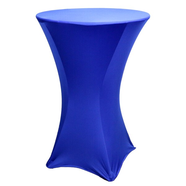Atlas Commercial Products Spandex Fitted Stretch Table Cover for 30" Cocktail Table, Royal Blue - SP-CTC-10