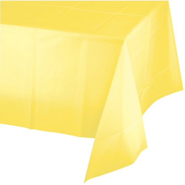 Touch Of Color Mimosa Yellow Plastic Tablecloth, 108"x54", 12PK - 01252
