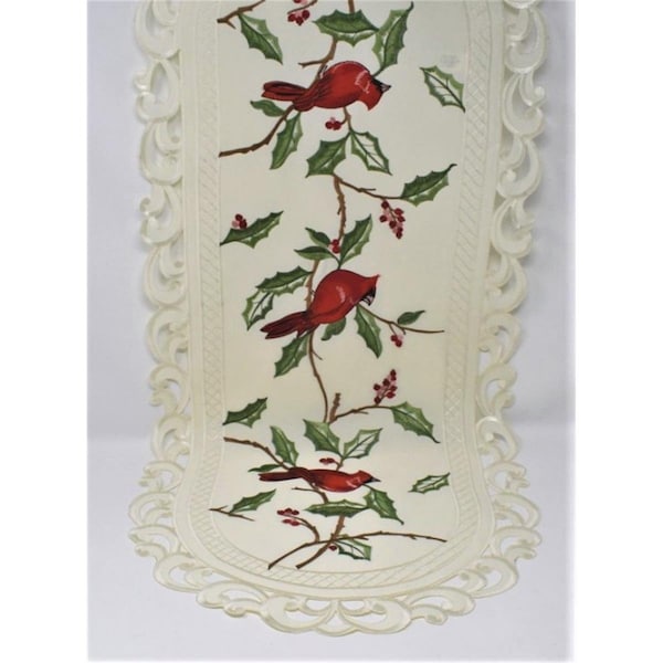 Sinobrite 14 x 28 in. Cardinal on Holy Table Runner - H9368-14X28