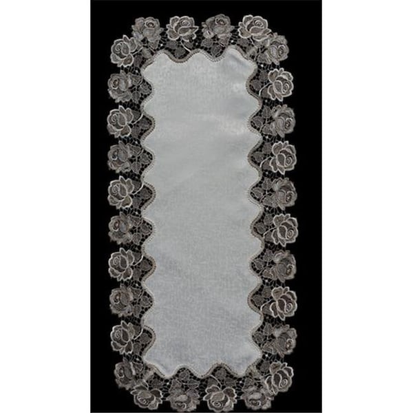 Sinobrite Sinobrite H0987 Cocoa Rose Oval Runner; 14 x 28 in. - H0987(14X28)