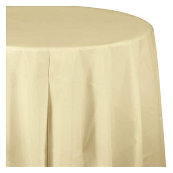 Omg 710207 54 x 108 in. Paper Poly Table Cover, Ivory - OM580264