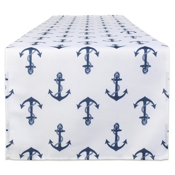 Fastfood 14 x 72 in. Anchors Print Outdoor Table Runner - FA1541544
