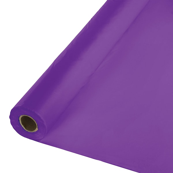 Touch Of Color 100' x 40" Amethyst Purple Plastic Banquet Roll - 318934