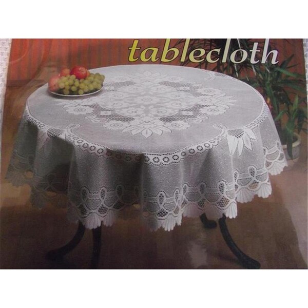 Tapestry Trading 60 x 100 in European Lace Table Cloth Ivory - 558I68100