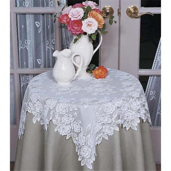 Heritage Lace Heritage Lace TR-3030E 30 x 30 in. Tea Rose Table Topper - TR-3030E