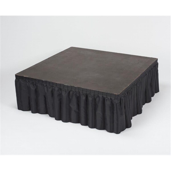 Kwik Covers 100 Percent Polyester High Kwik-Stage Skirt - Black - KSS812-BLK