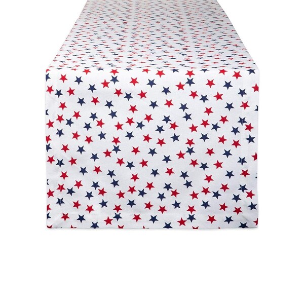 Fastfood 14 x 72 in. Americana Stars Print Table Runner - FA2567180