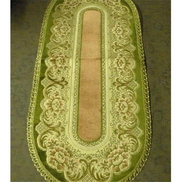 Tapestry Trading Tapestry Trading V1446G 14 x 46 in. Begium Table Runner Verona; Green - V1446G