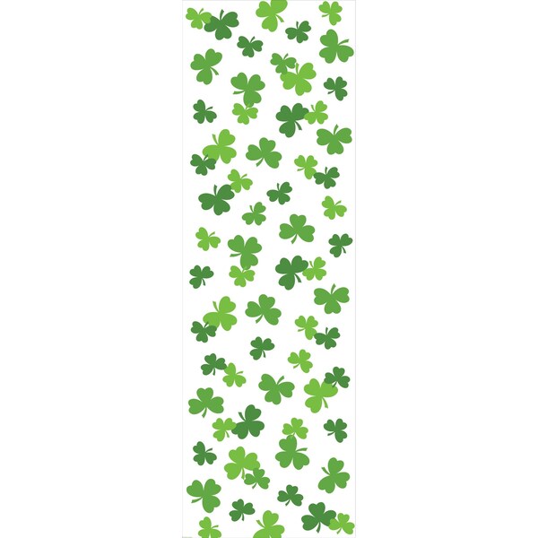 Creative Converting Shamrock Plastic Tablecloth, 102"x54", 12PK - 724391