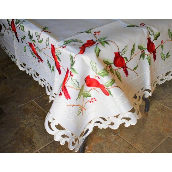 Sinobrite 68 x 90 in. Cardinal on HolyTablecloth - H9368-68X90