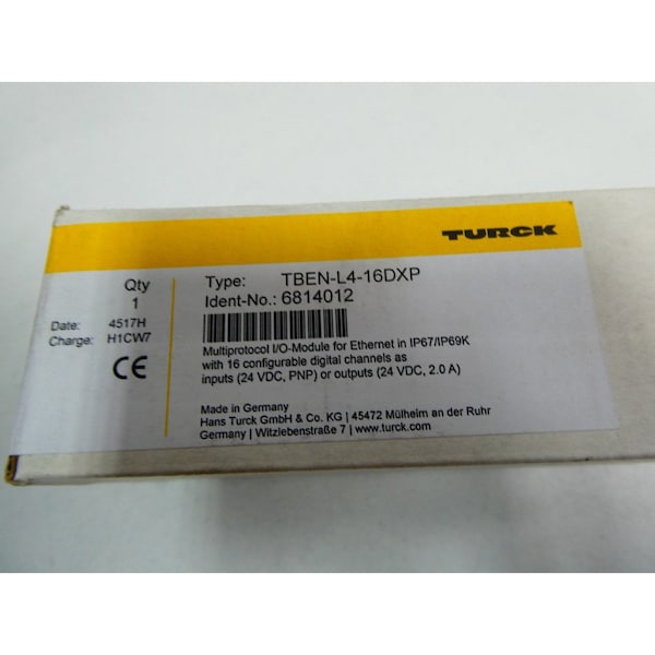 MÓDULO DE E/S DE 16 CANALES 24V-DC MULTIPROTOCOL - TBEN-L4-16DXP
