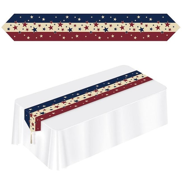 Goldengifts Printed Americana Table Runner; 11 in. x 6 ft. - GO1596416
