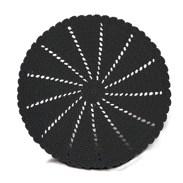 Heritage Lace Heritage Lace MC-1025GY Mode Crochet Doily & Charger; Gray - 15 in. - MC-1025GY