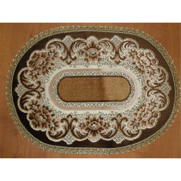 Fastfood 9 x 14 in. Begium Doily Verona, Brown - FA2570189
