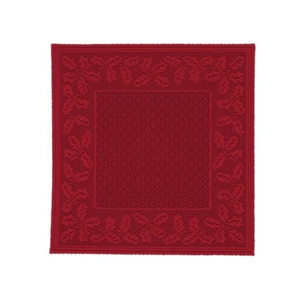 Heritage Lace 58 x 58 in. Holly Vine Topper - Red - HV-5858R