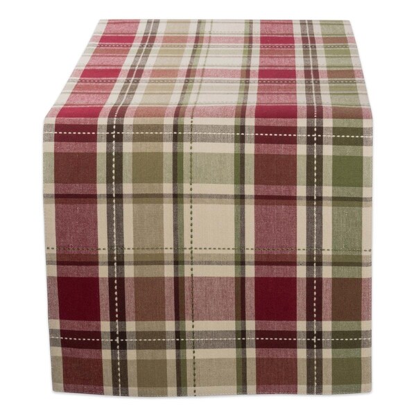 Fastfood 13 x 72 in. Homespun Plaid Table Runner - FA2567402